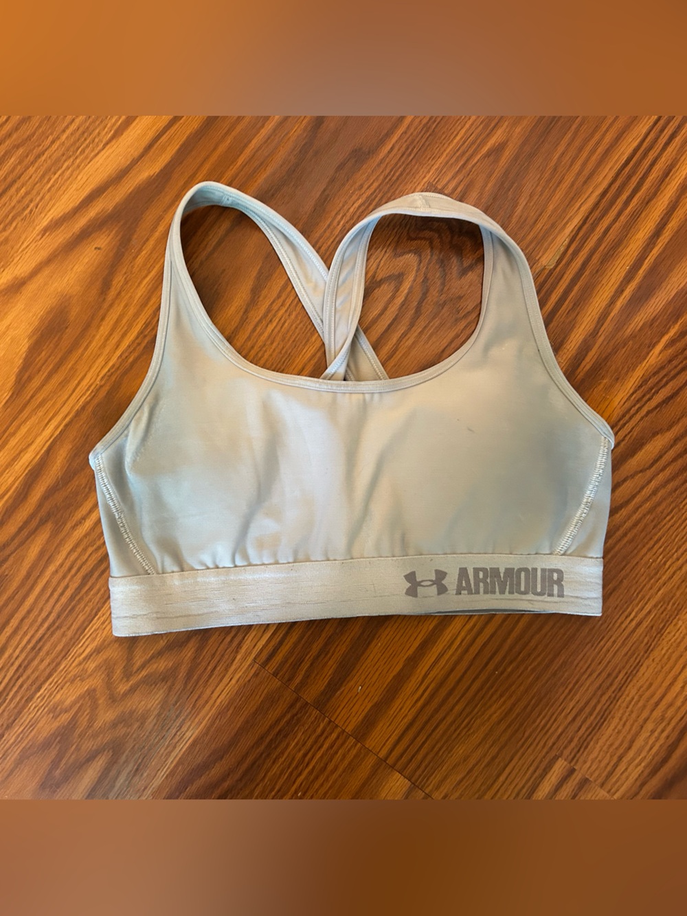 Under Armour White Crossback Sports Bra